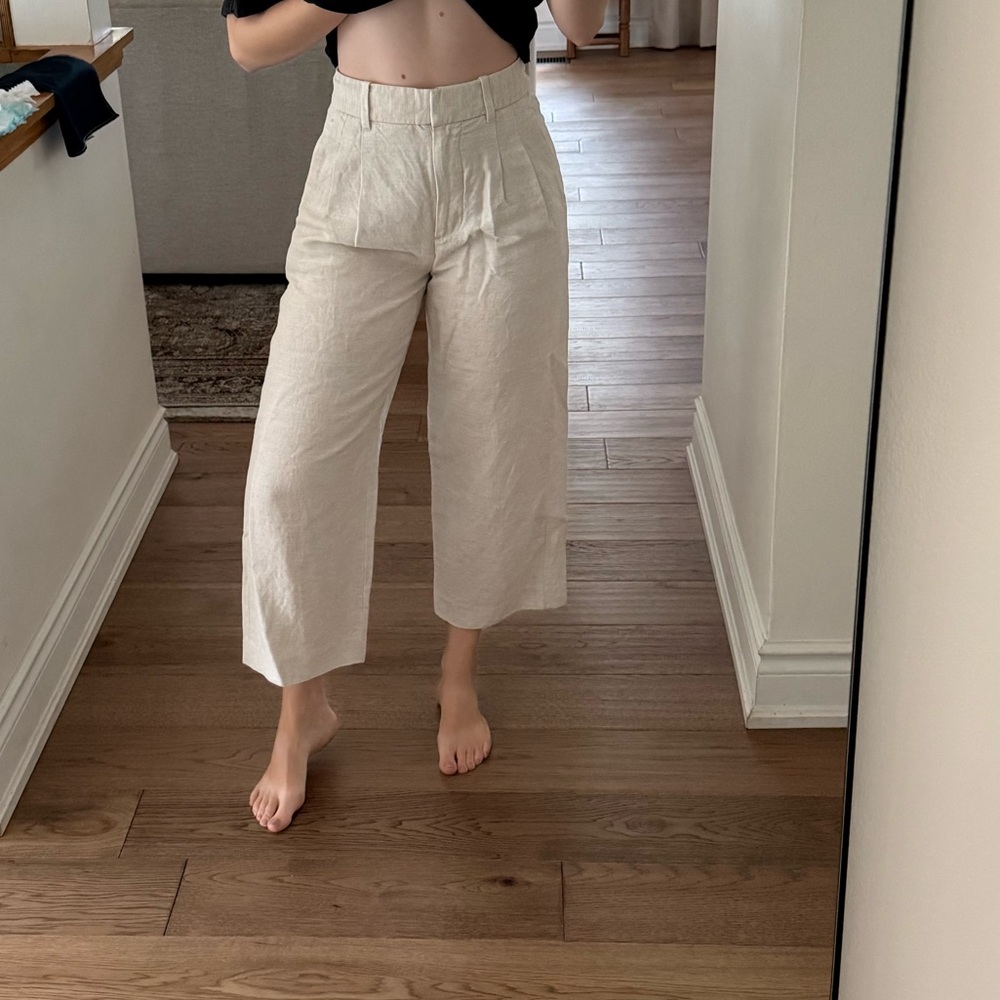 Wilfred Effortless Linen Cropped Pants